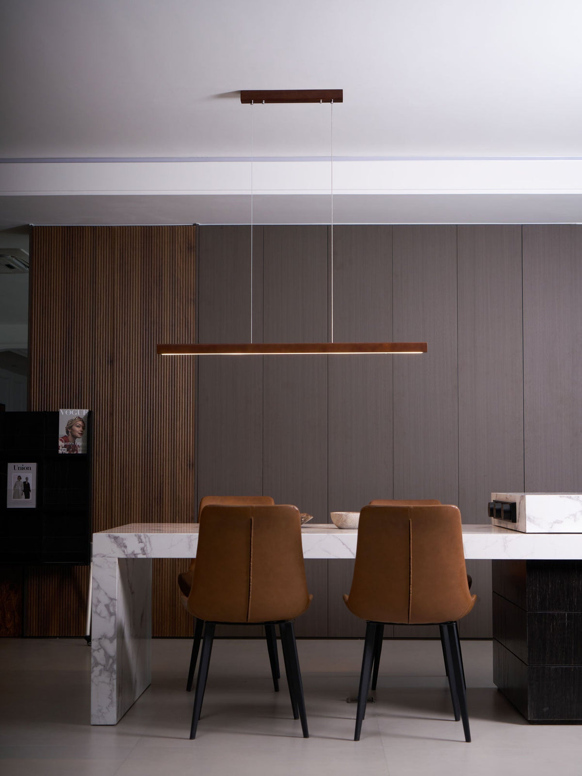 Elowen Suspension linéaire minimaliste en bois - Neutralighting