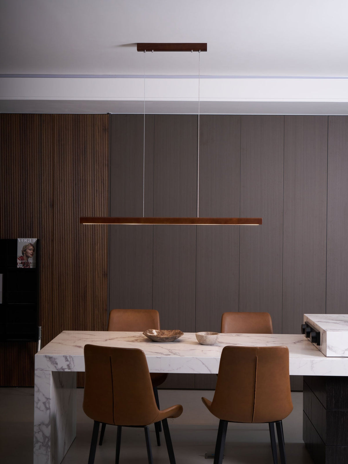 Elowen Suspension linéaire minimaliste en bois - Neutralighting