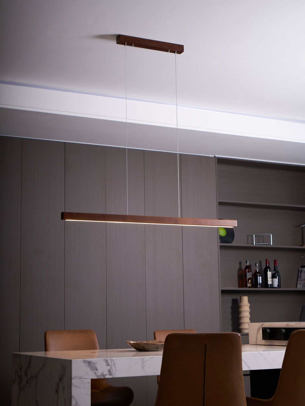 Elowen Suspension linéaire minimaliste en bois - Neutralighting