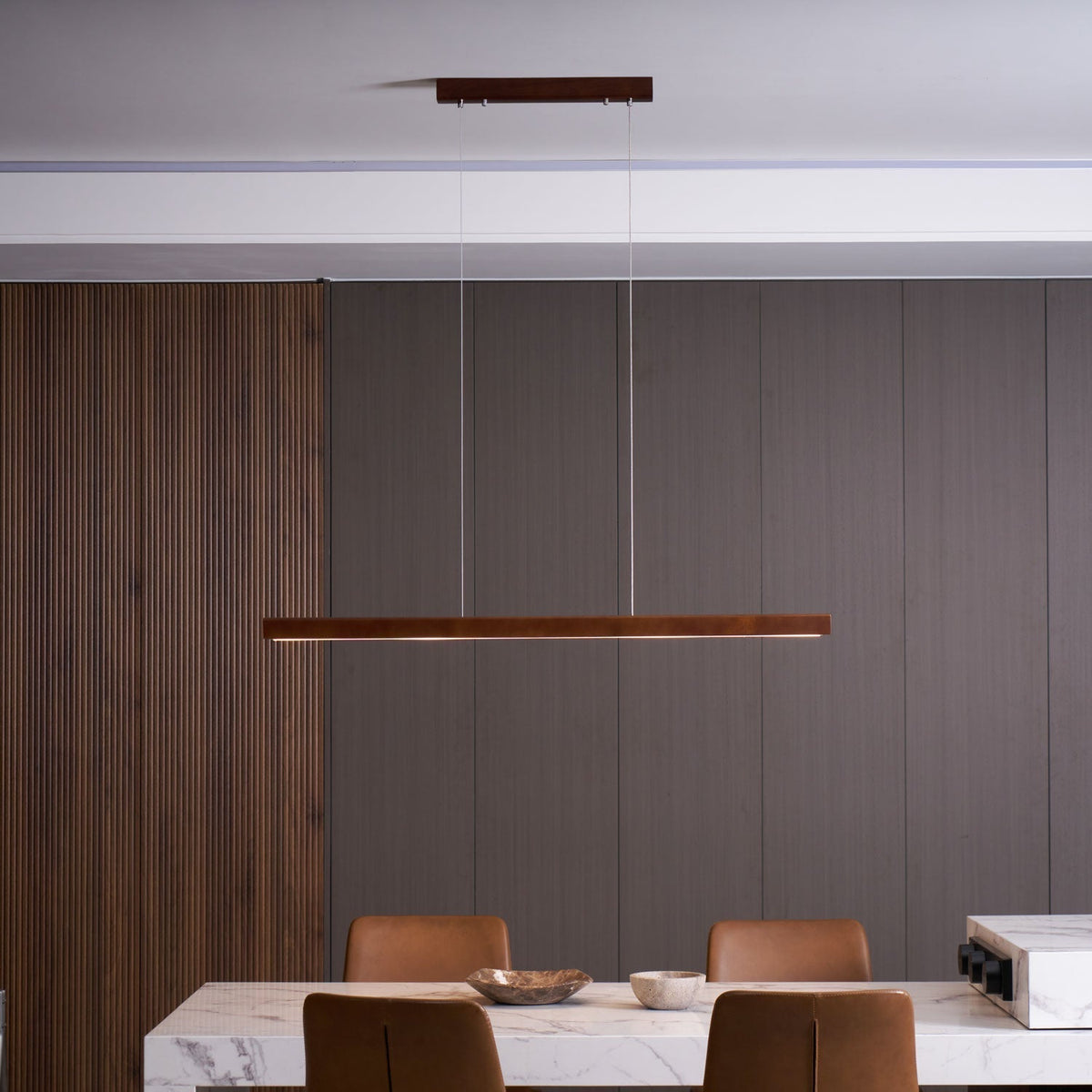 Elowen Suspension linéaire minimaliste en bois - Neutralighting