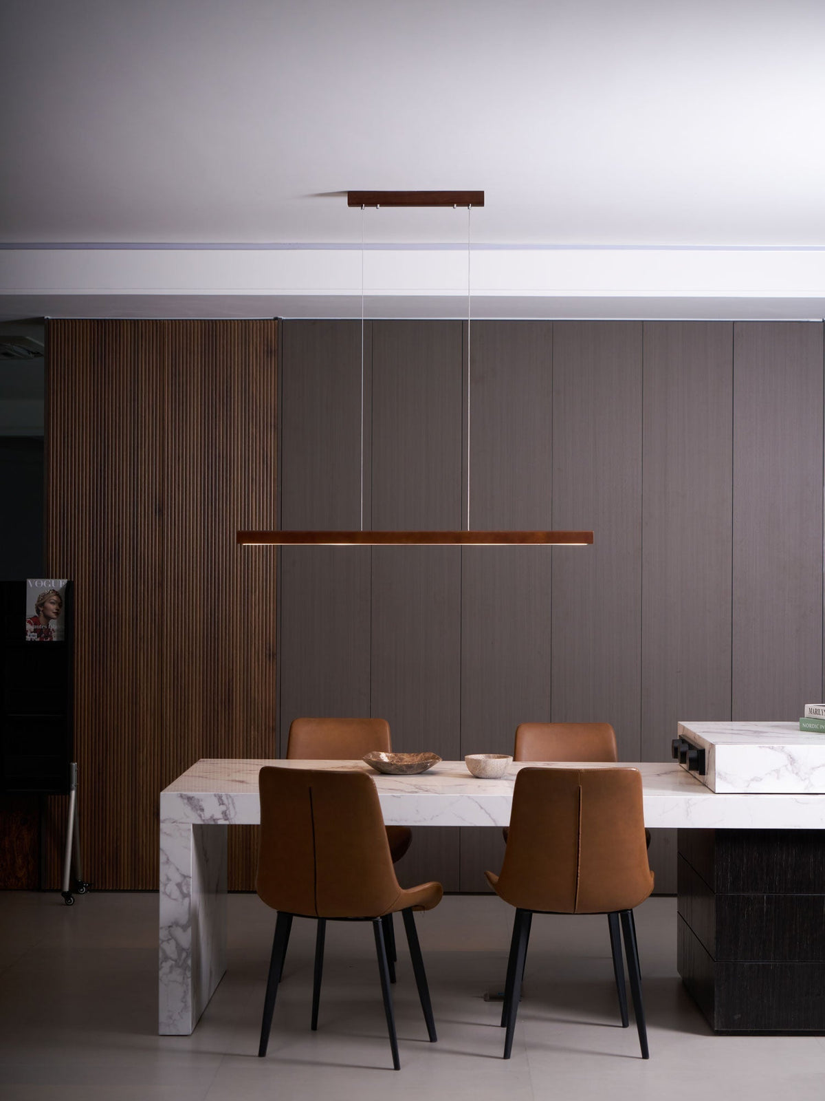 Elowen Suspension linéaire minimaliste en bois - Neutralighting