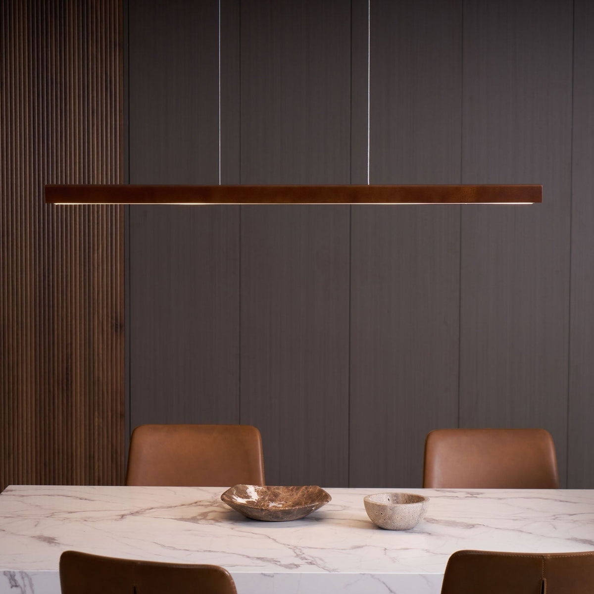 Elowen Suspension linéaire minimaliste en bois - Neutralighting