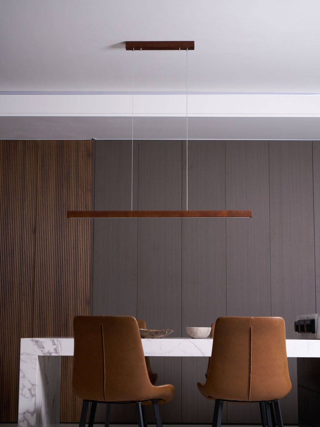 Elowen Suspension linéaire minimaliste en bois - Neutralighting