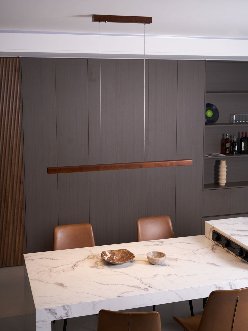 Elowen Suspension linéaire minimaliste en bois - Neutralighting