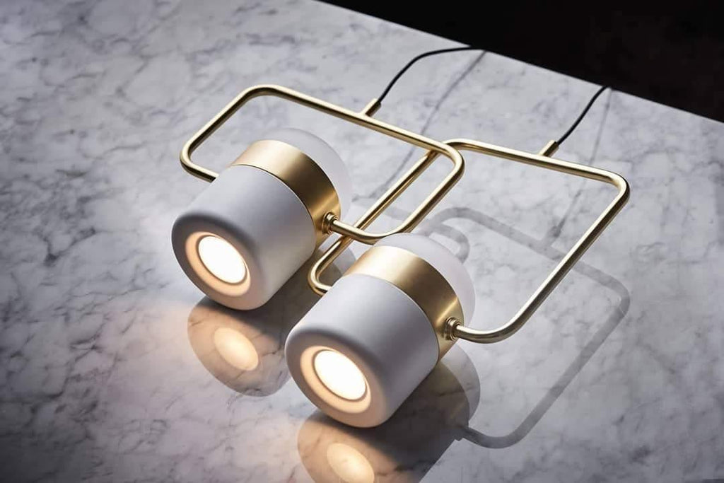 Solara Suspension Ajustable en Verre avec Laiton - Neutralighting