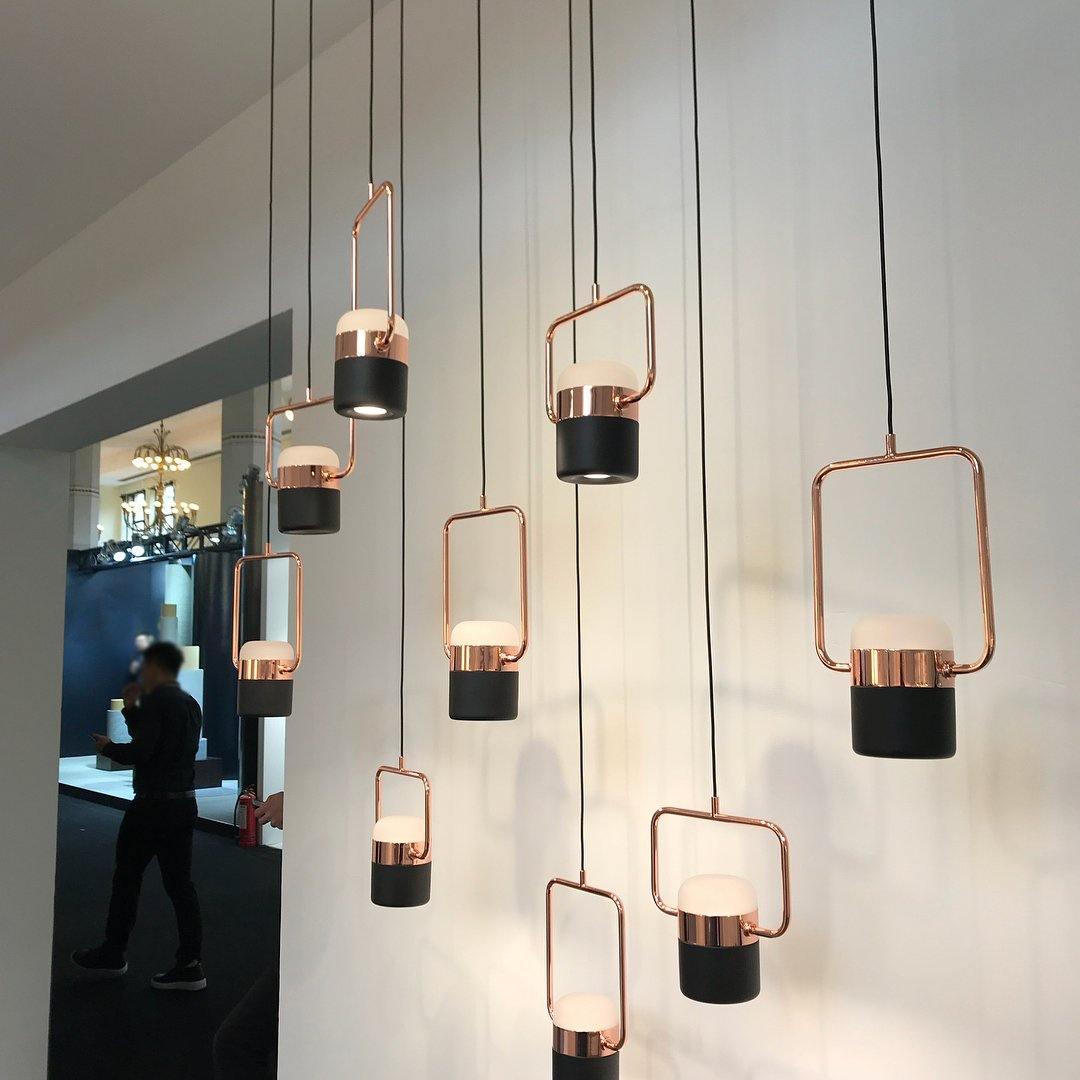 Solara Suspension Ajustable en Verre avec Laiton - Neutralighting