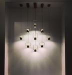 Solara Suspension Ajustable en Verre avec Laiton - Neutralighting