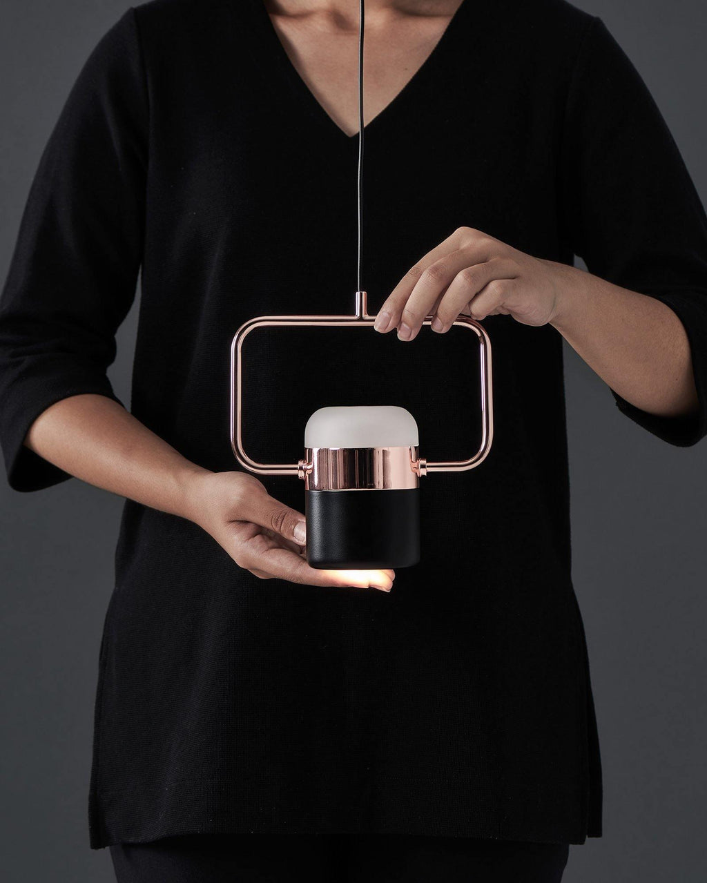 Solara Suspension Ajustable en Verre avec Laiton - Neutralighting