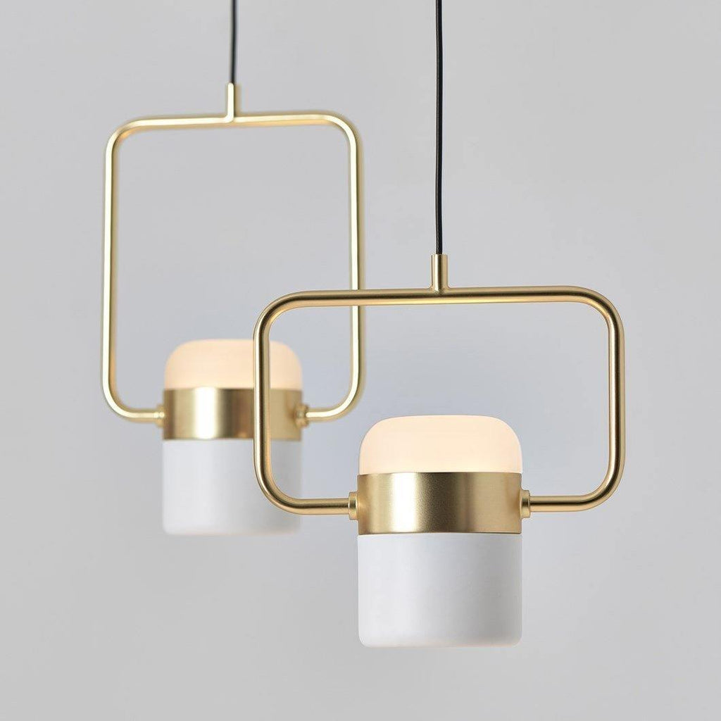 Solara Suspension Ajustable en Verre avec Laiton - Neutralighting