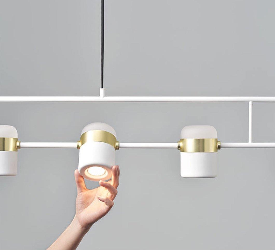 Solara Suspension Ajustable en Verre avec Laiton - Neutralighting