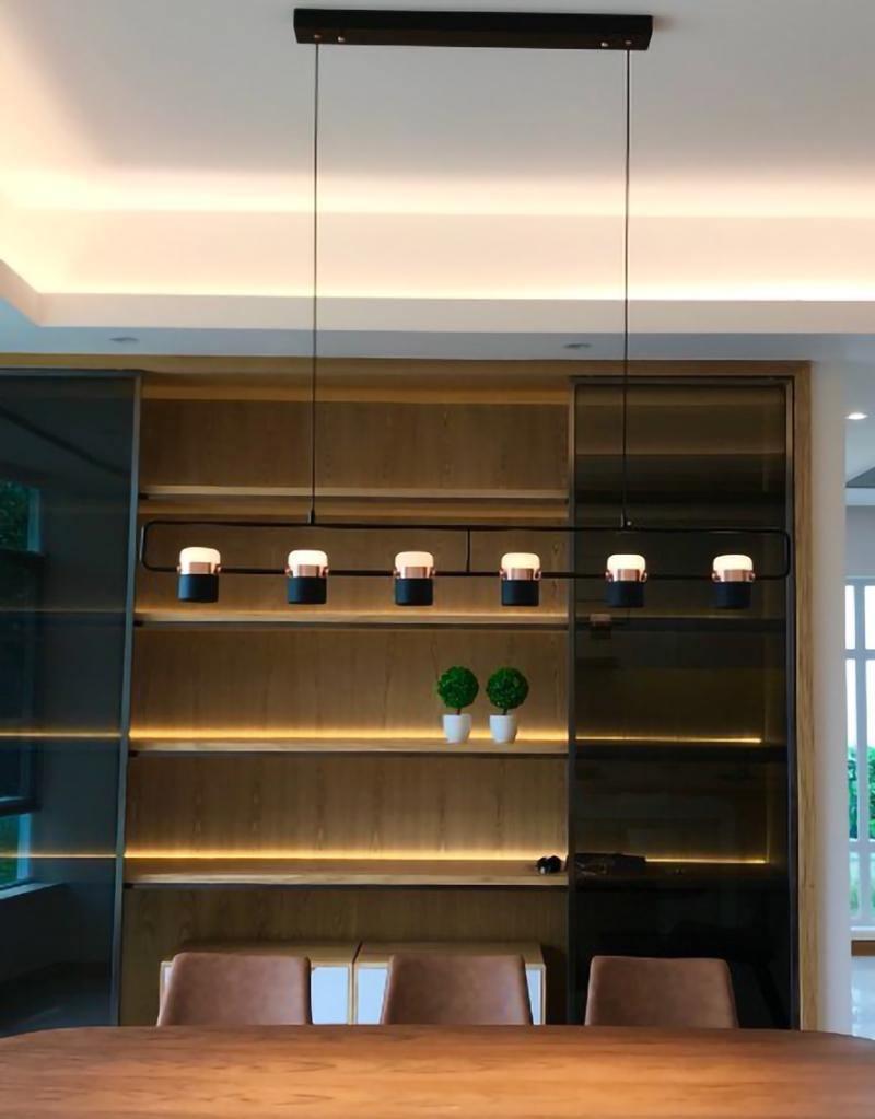 Solara Suspension Ajustable en Verre avec Laiton - Neutralighting