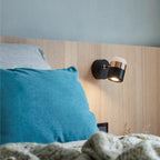 Lustra Applique Murale Verre Noir Ajustable - Neutralighting