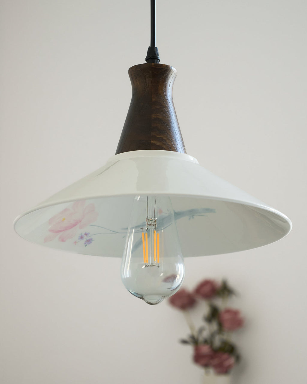 Linna Suspension Main Peint Florale Rustique - Neutralighting