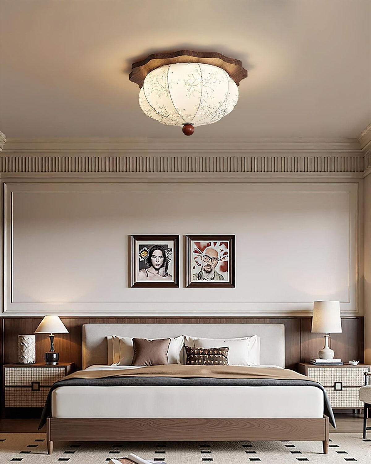 Sienna Plafonnier Vintage Tissu - Neutralighting