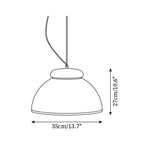 Lita Suspension Lampe Dôme en Verre Bordure Chrome - Neutralighting