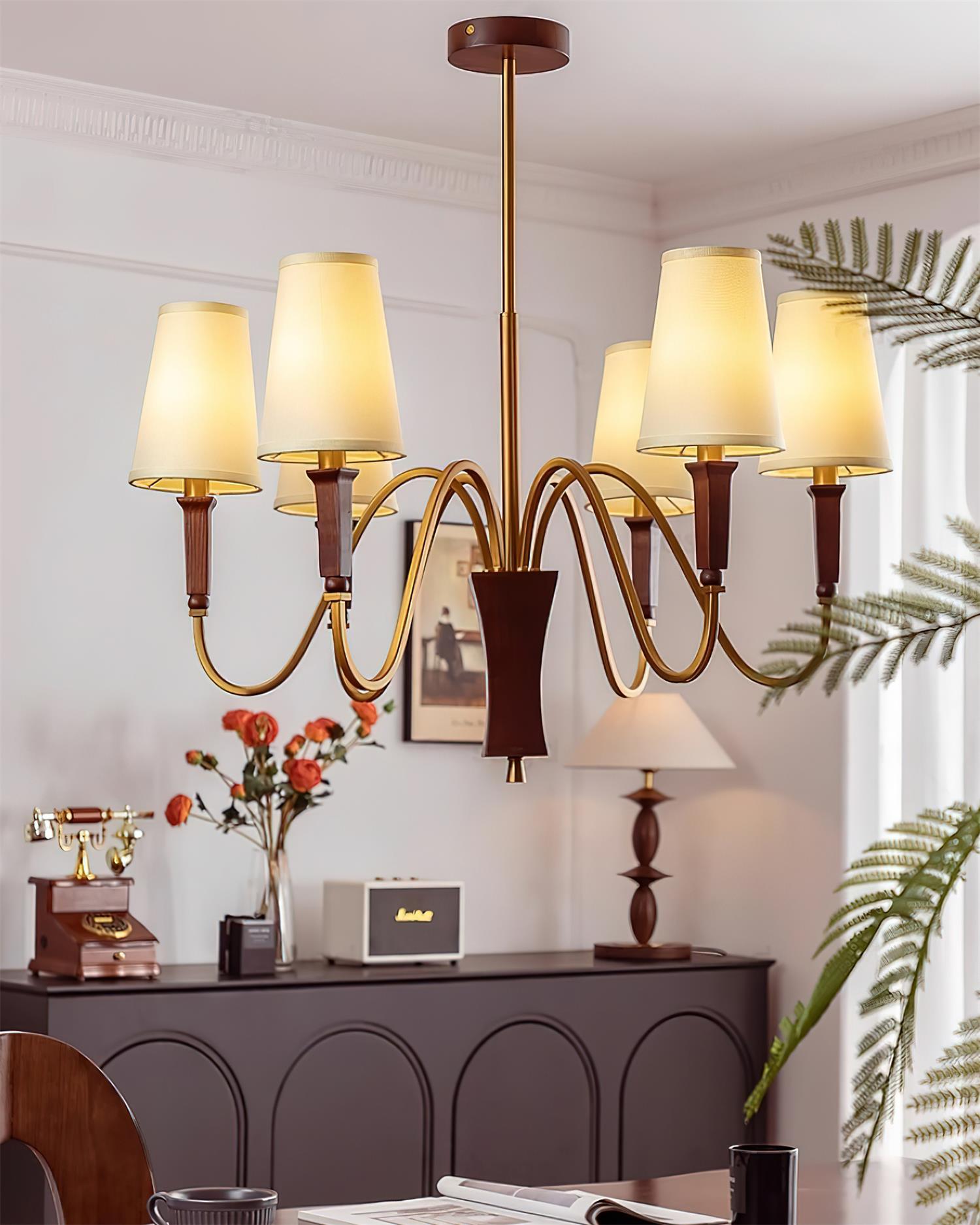 Gianna Lustre Vague Dorée Conique - Neutralighting