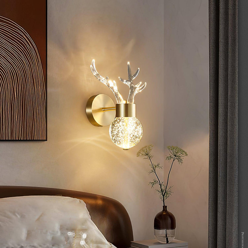 Timber Lampe Murale en Cristal de Cerf de Luxe Postmoderne - Neutralighting