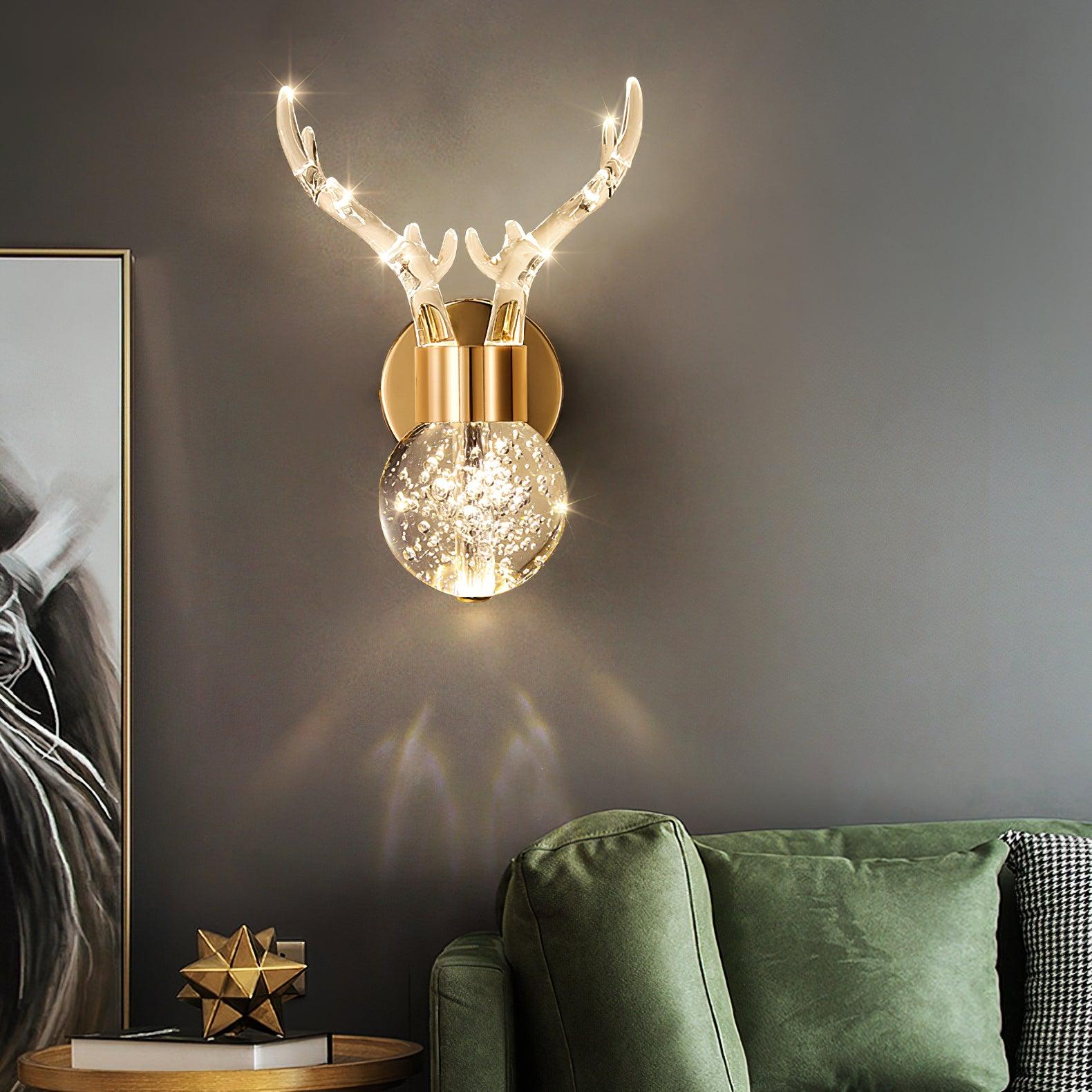 Timber Lampe Murale en Cristal de Cerf de Luxe Postmoderne - Neutralighting