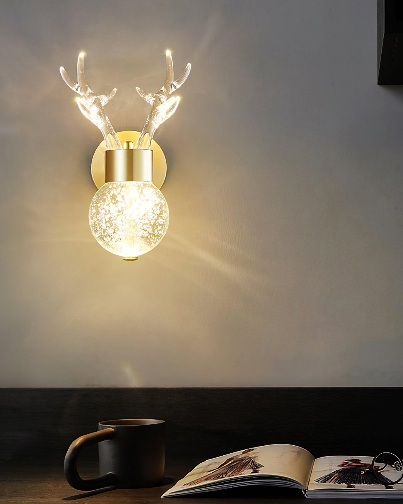 Timber Lampe Murale en Cristal de Cerf de Luxe Postmoderne - Neutralighting