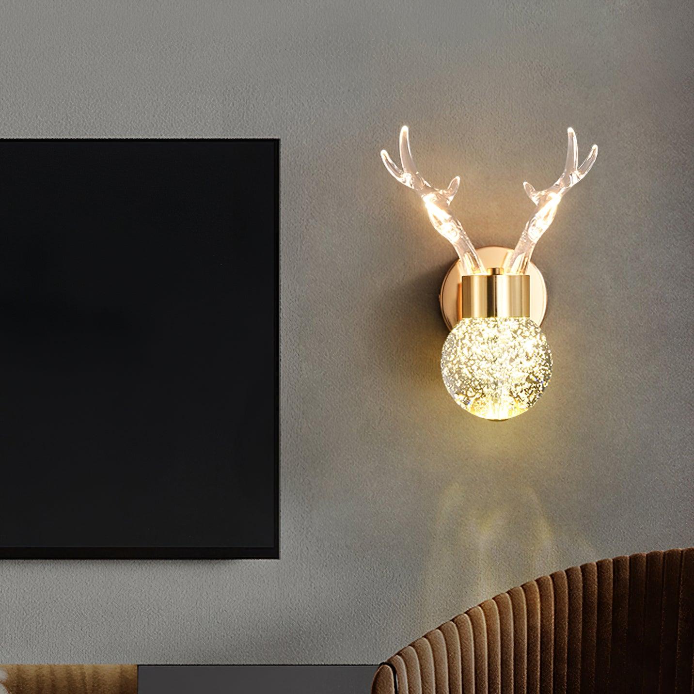 Timber Lampe Murale en Cristal de Cerf de Luxe Postmoderne - Neutralighting