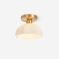 Avelin Plafonnier encastré avec base en laiton et verre opale - Neutralighting
