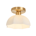 Avelin Plafonnier encastré avec base en laiton et verre opale - Neutralighting