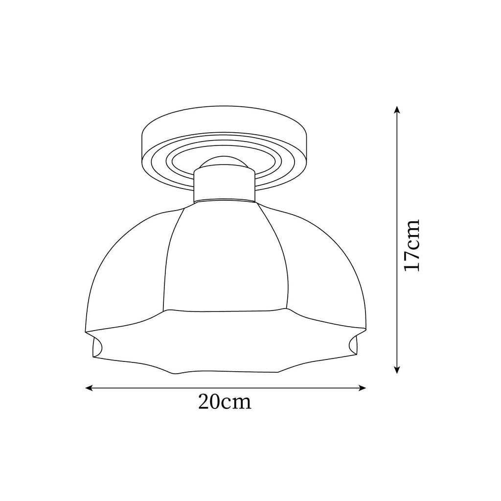 Avelin Plafonnier encastré avec base en laiton et verre opale - Neutralighting