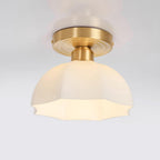Avelin Plafonnier encastré avec base en laiton et verre opale - Neutralighting