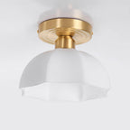 Avelin Plafonnier encastré avec base en laiton et verre opale - Neutralighting