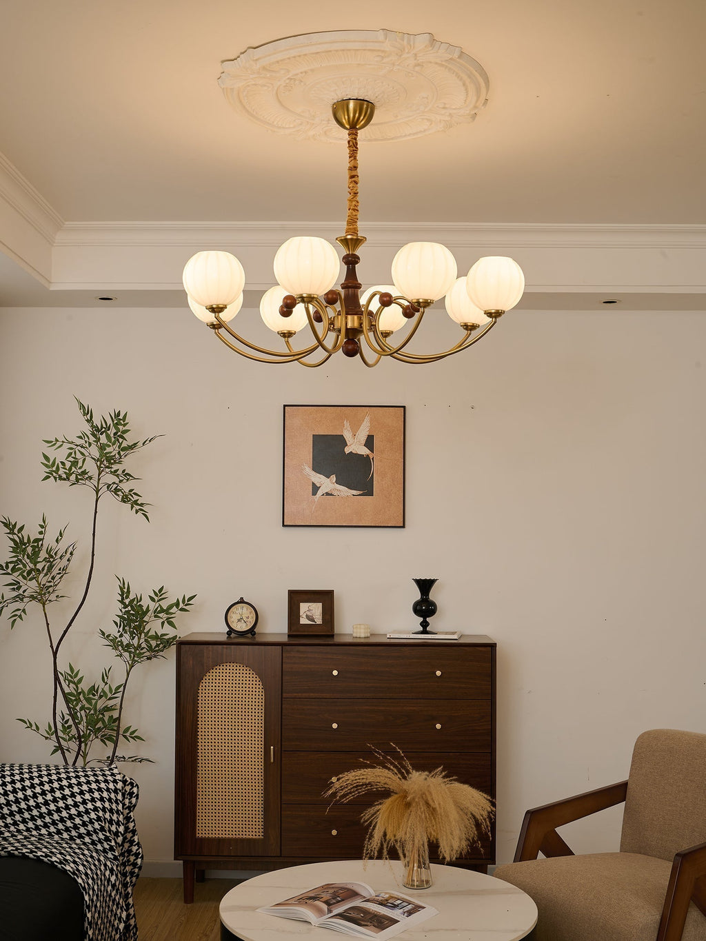 Omirara Chandelier en Bois Vintage - Neutralighting