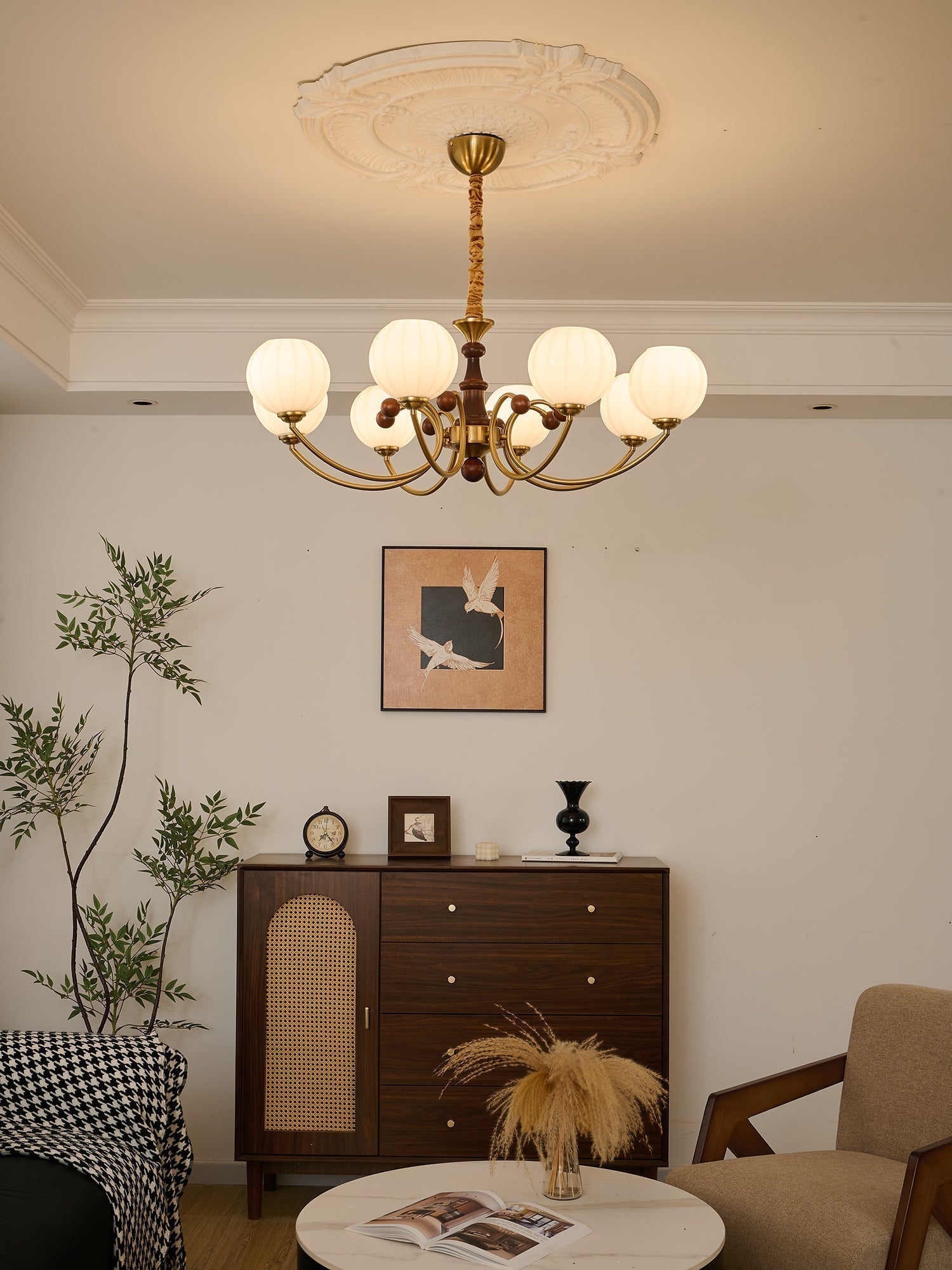 Omirara Chandelier en Bois Vintage - Neutralighting