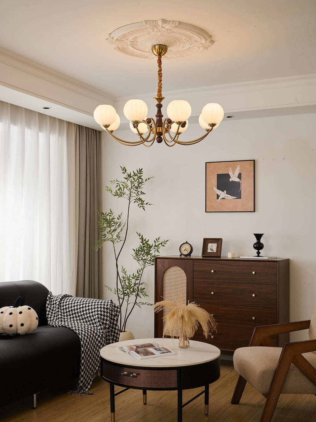 Omirara Chandelier en Bois Vintage - Neutralighting