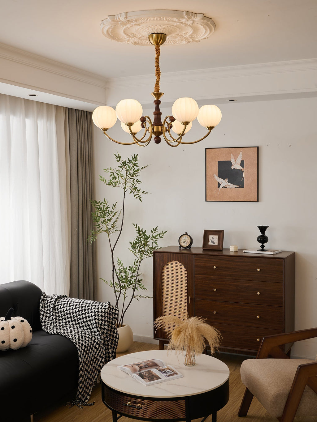 Omirara Chandelier en Bois Vintage - Neutralighting
