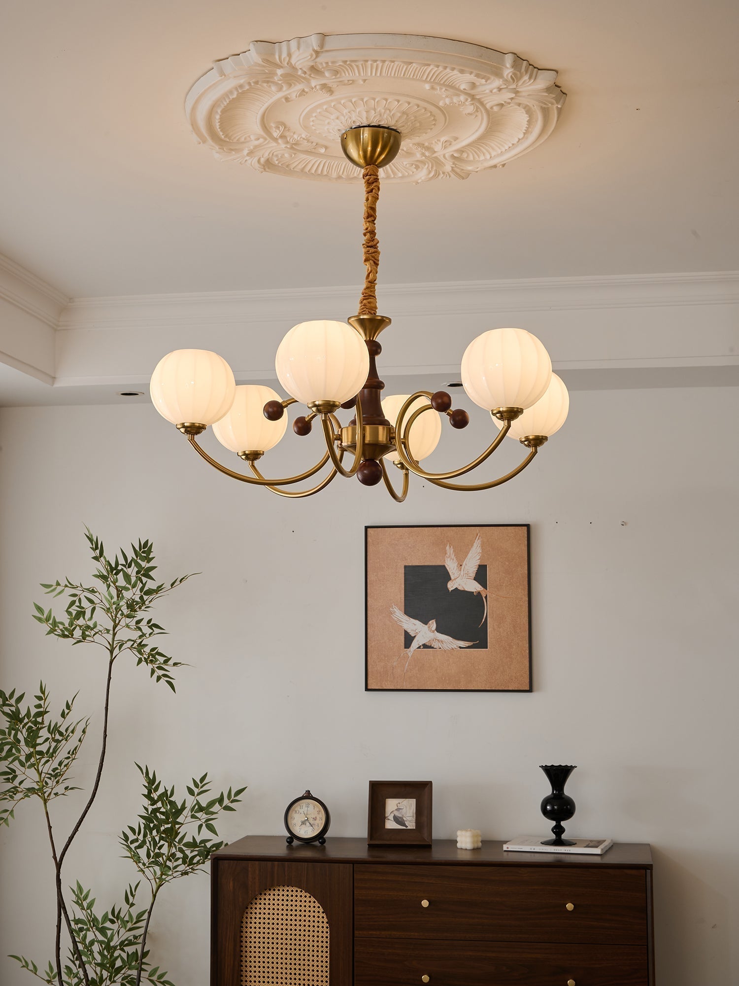 Omirara Chandelier en Bois Vintage - Neutralighting