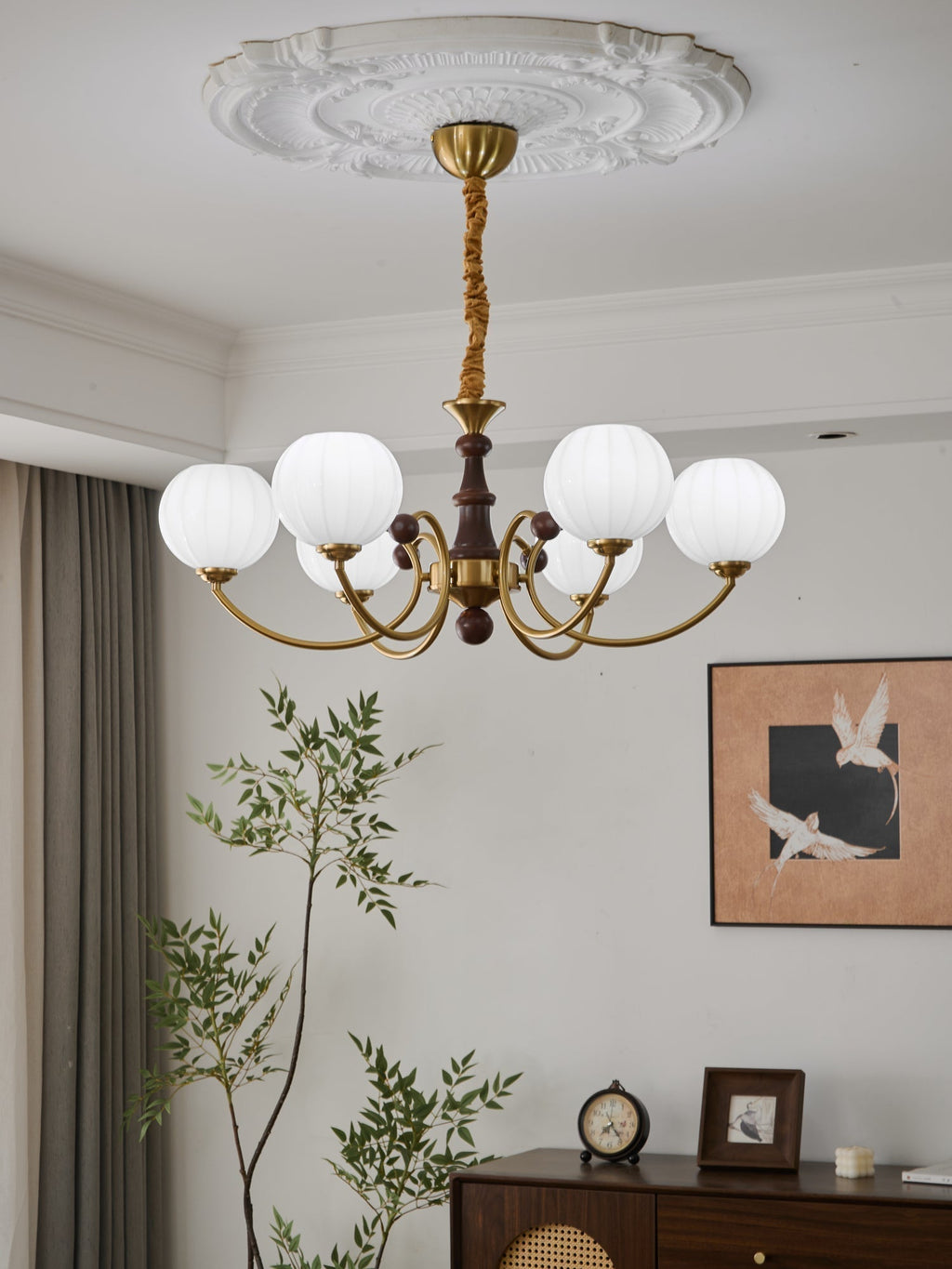 Omirara Chandelier en Bois Vintage - Neutralighting