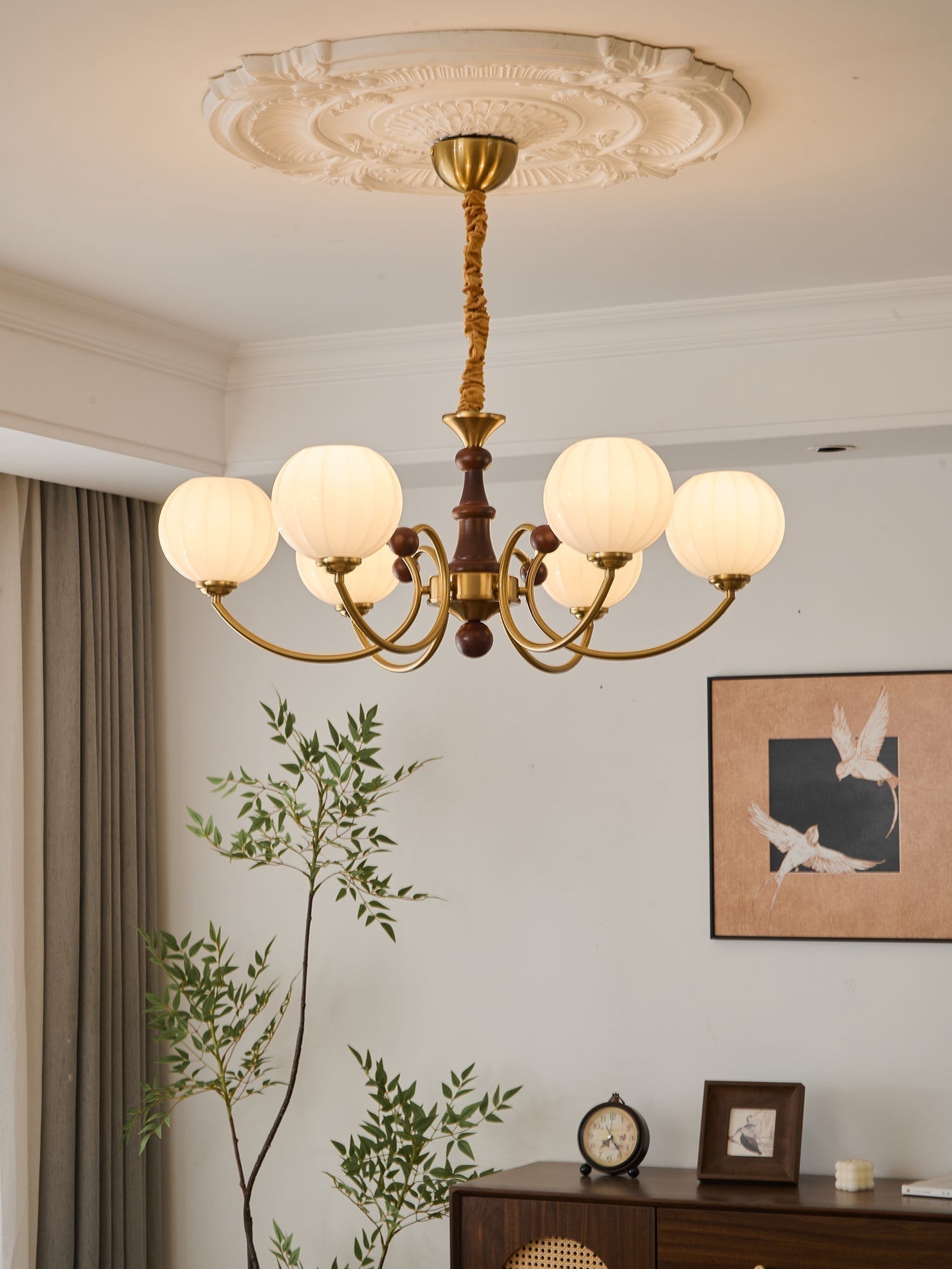 Omirara Chandelier en Bois Vintage - Neutralighting