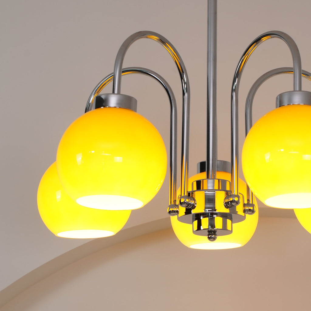 Lustra Chandelier Boules en Verre Jaune - Neutralighting