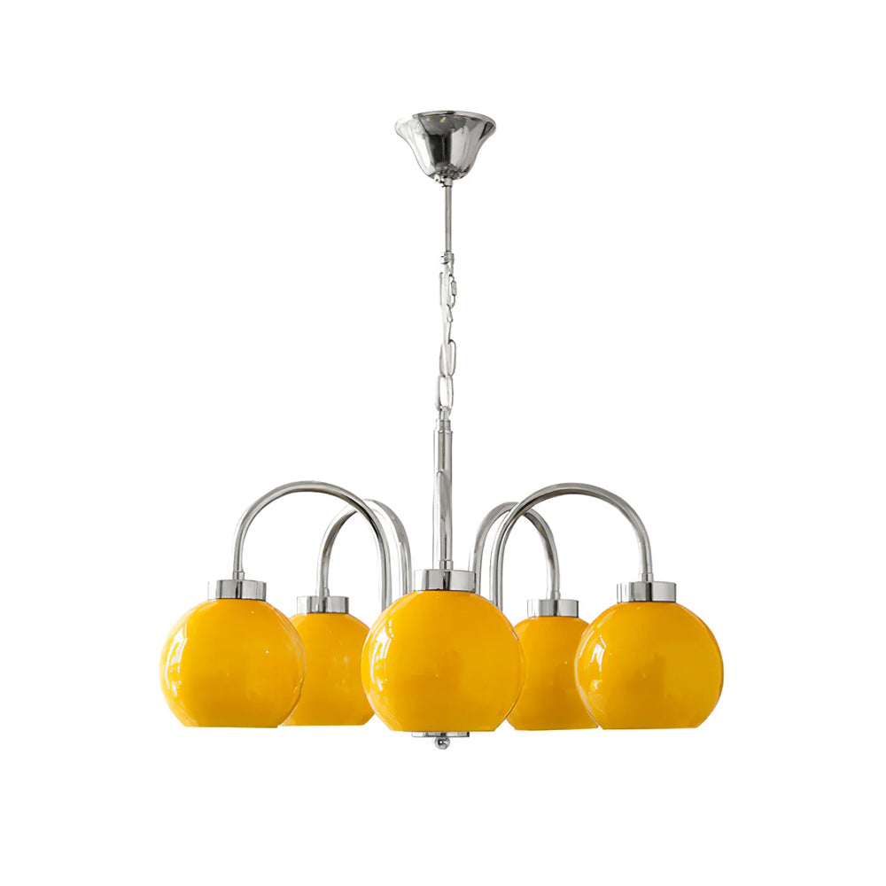Lustra Chandelier Boules en Verre Jaune - Neutralighting