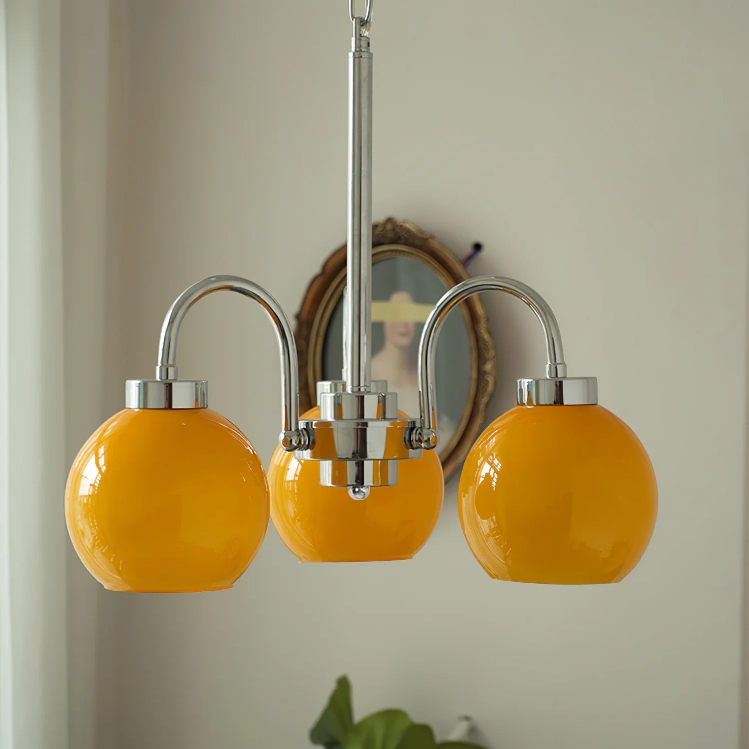 Lustra Chandelier Boules en Verre Jaune - Neutralighting