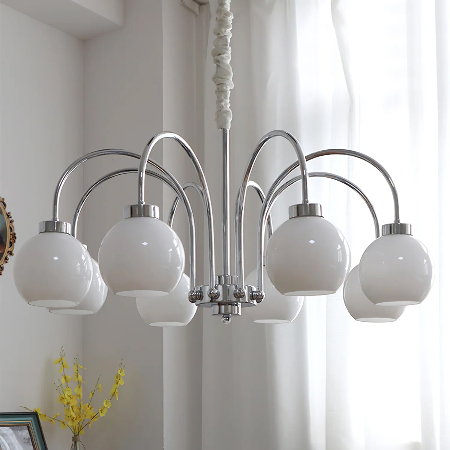 Lustra Chandelier Boules en Verre Jaune - Neutralighting