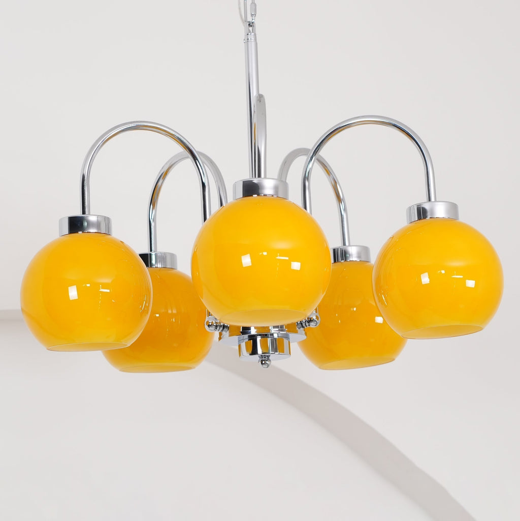 Lustra Chandelier Boules en Verre Jaune - Neutralighting