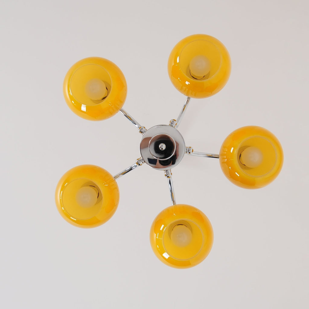 Lustra Chandelier Boules en Verre Jaune - Neutralighting