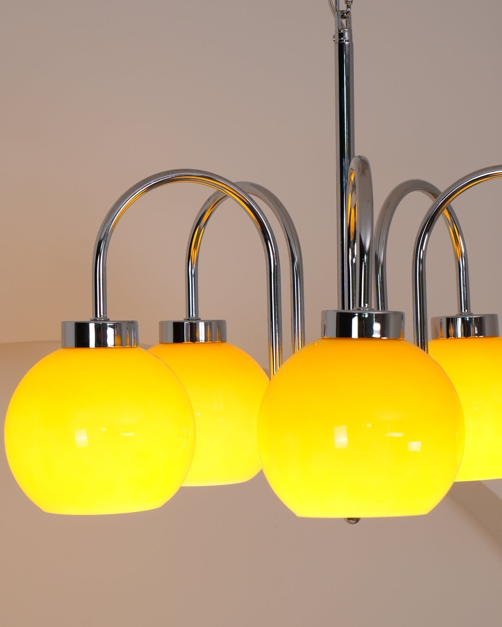 Lustra Chandelier Boules en Verre Jaune - Neutralighting