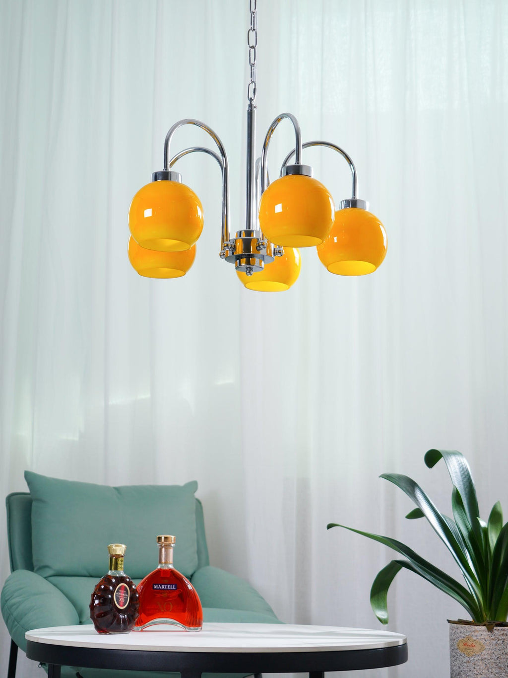 Lustra Chandelier Boules en Verre Jaune - Neutralighting