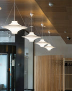 Solara Lampe suspendue en acrylique en forme d'OVNI pour salon contemporain - Neutralighting