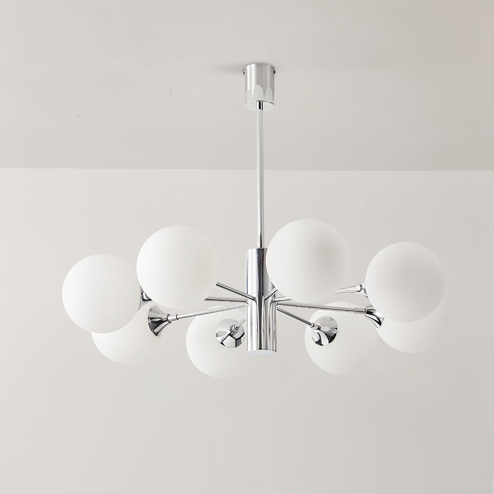Lustra Chandelier Globe en Verre Chromé - Neutralighting