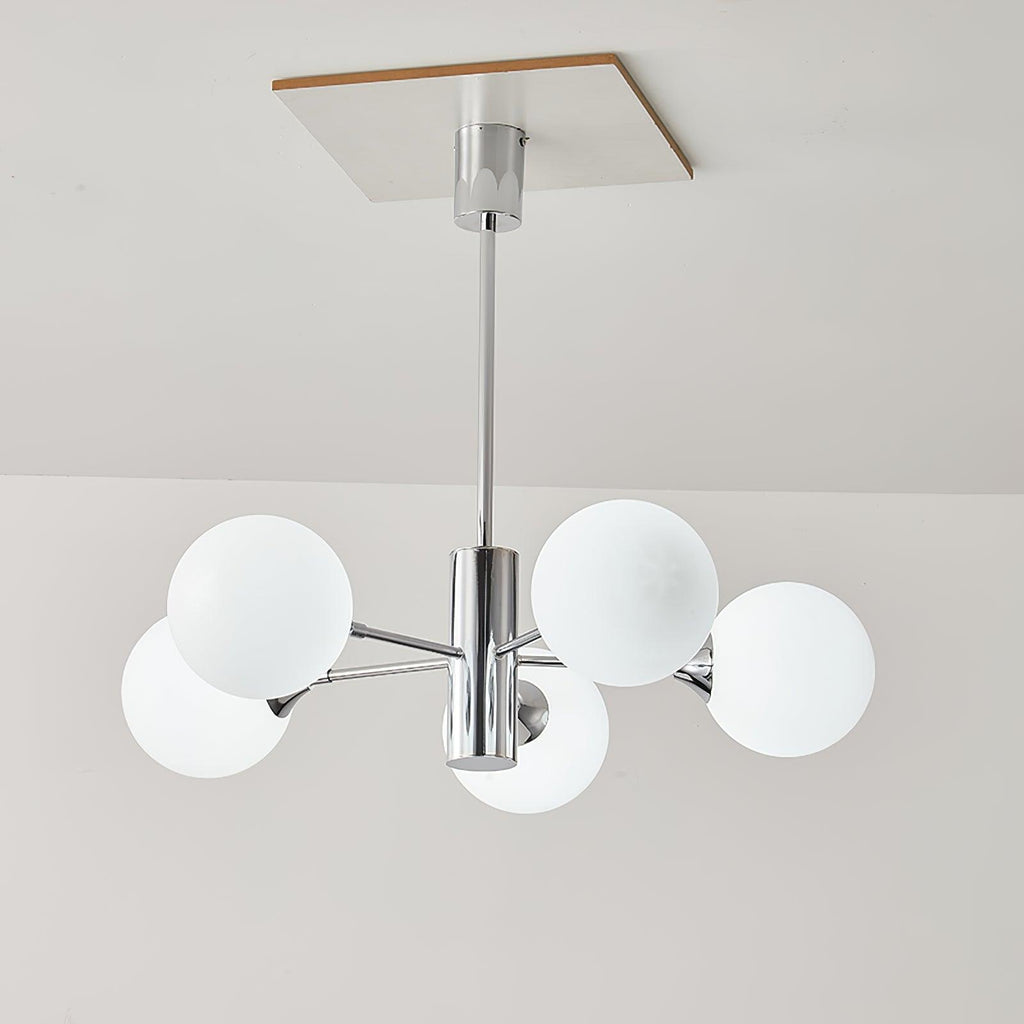 Lustra Chandelier Globe en Verre Chromé - Neutralighting