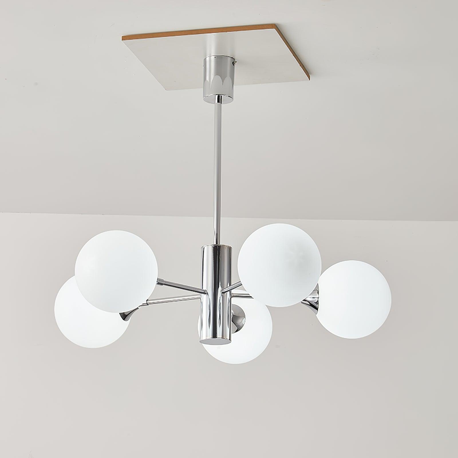 Lustra Chandelier Globe en Verre Chromé - Neutralighting