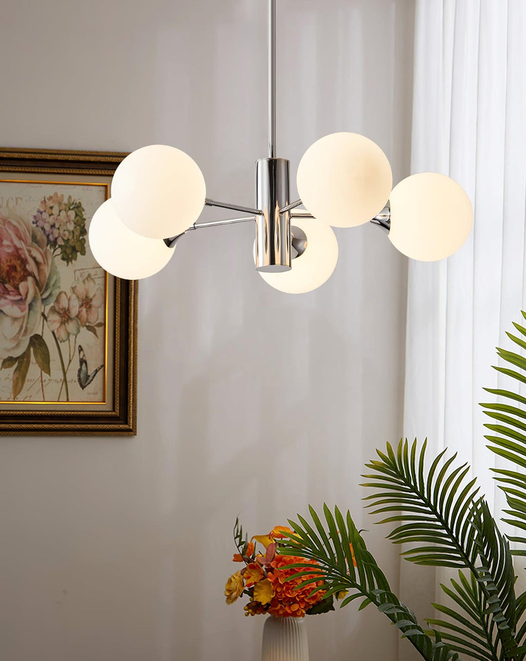 Lustra Chandelier Globe en Verre Chromé - Neutralighting