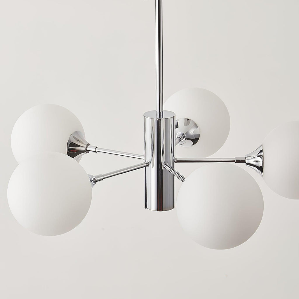 Lustra Chandelier Globe en Verre Chromé - Neutralighting